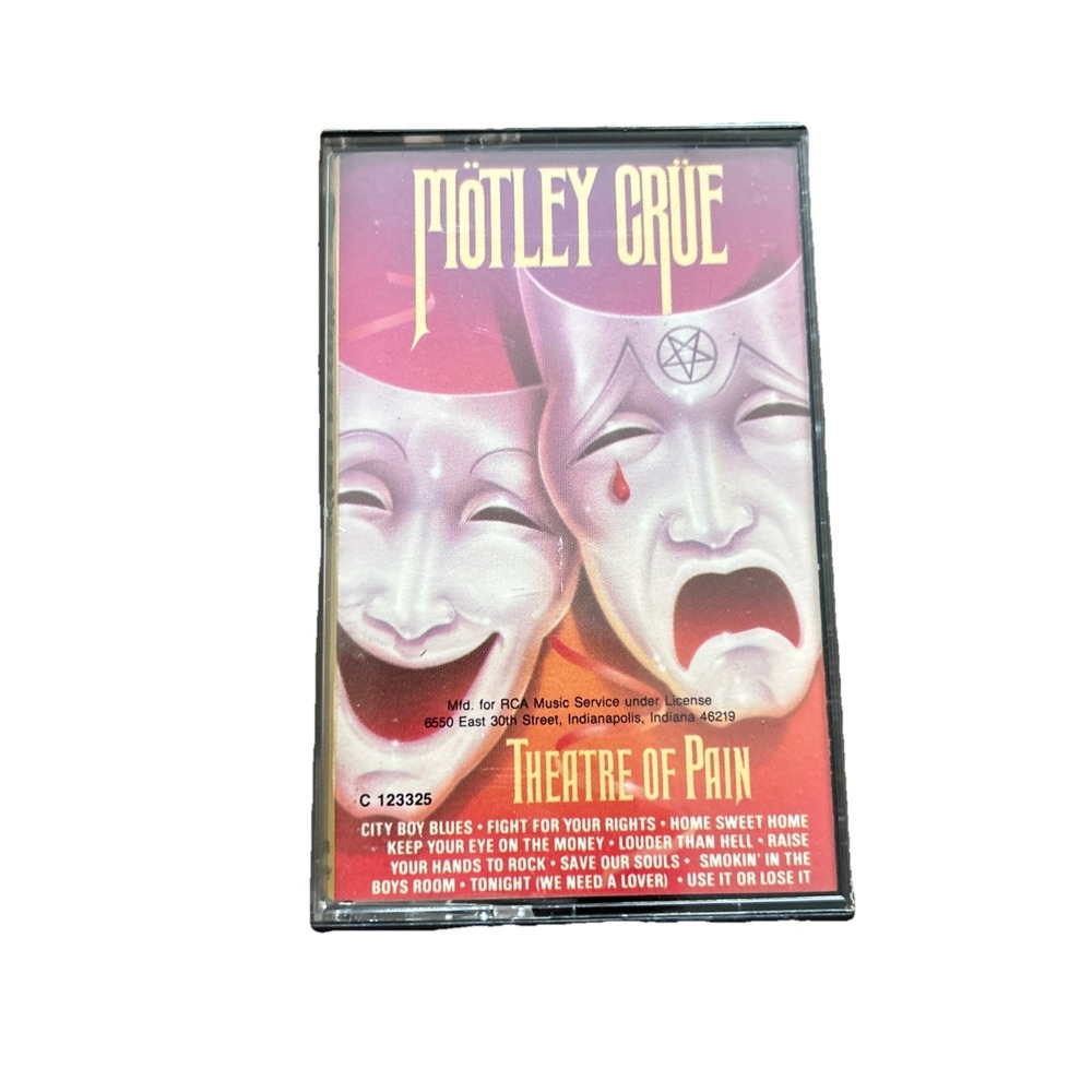 1985 Mötley Crüe Cassette: Theatre Of Pain. Tested: Sound Quality Like New
